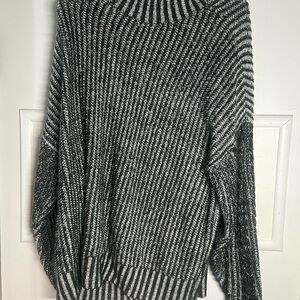 Striped Black and White Women's Sweater
